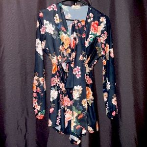 MEDIUM Moss Floral Romper